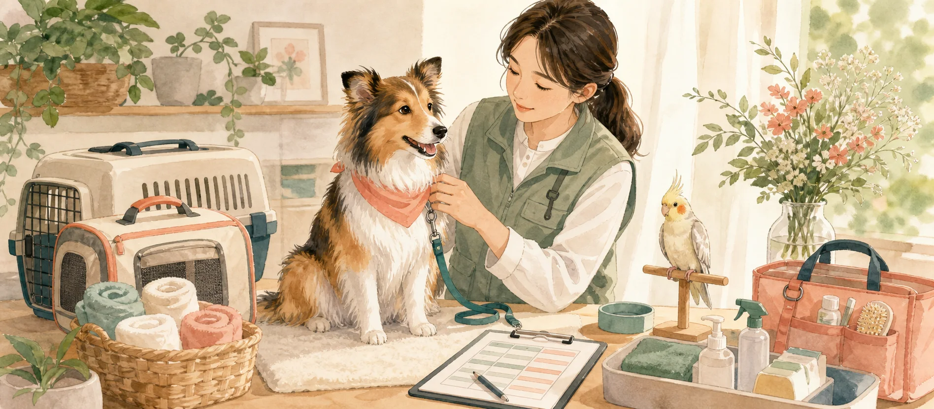貸出し業を表すイラスト