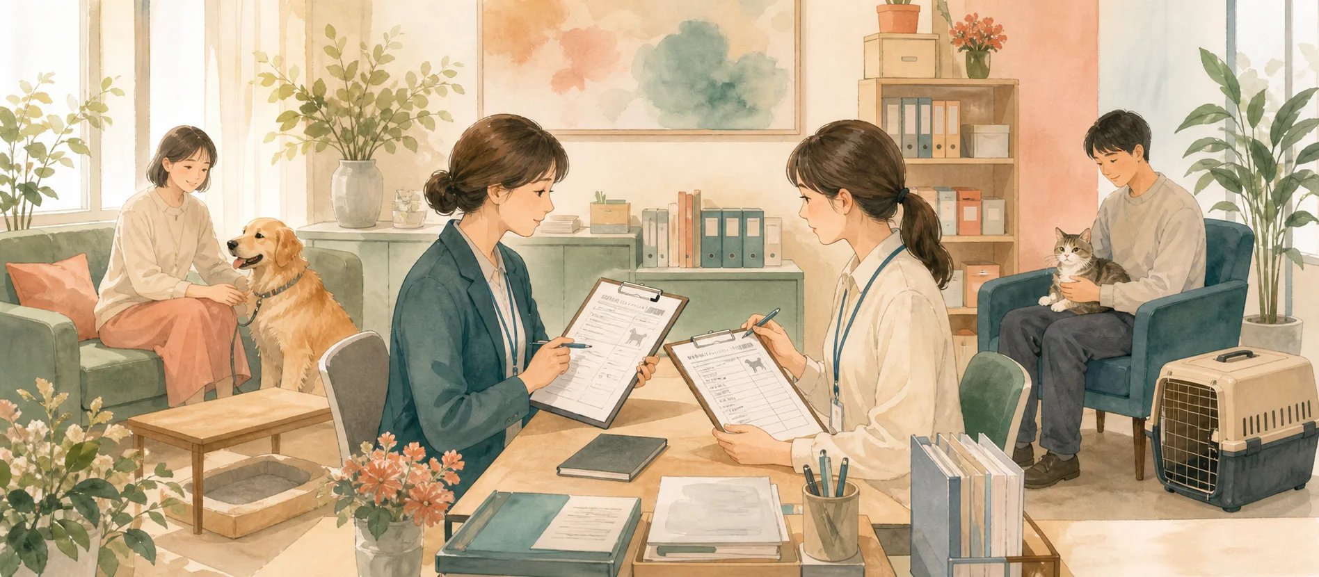 競りあっせん業を表すイラスト
